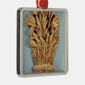 ムギおよび花の耳を搭載するパン屋の印 メタルオーナメント (右)