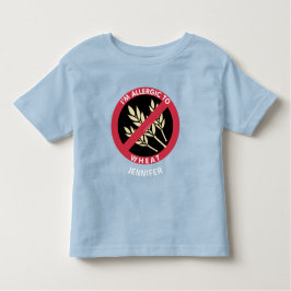 ムギにアレルギーパーソナライズなアレルギーをからかいます トドラーTシャツ