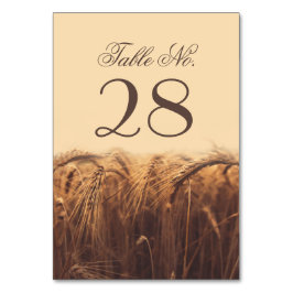 ムギのテーブル数カード テーブルナンバー