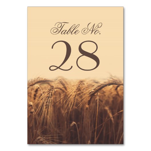 ムギのテーブル数カード テーブルナンバー (正面)