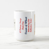 ムギの広告芸術のマグ#15のクリーム コーヒーマグカップ (中央)