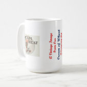 ムギの広告芸術のマグ#15のクリーム コーヒーマグカップ (正面左)