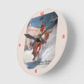 ムギの広告芸術の時計#27のクリーム ラウンド壁時計 (傾斜)