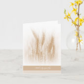 ムギの悔やみや弔慰のメッセージカード カード (黄色い花)