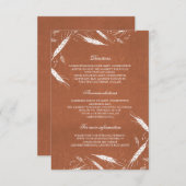 ムギの秋のオレンジ結婚式の詳細情報 エンクロージャーカード (正面/裏面)