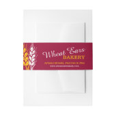 ムギの耳の写実的なパン屋の焼いた食品はバンドを膨らまします 招待状ベリーバンド (正面例)