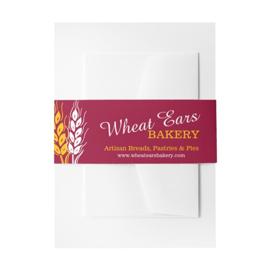 ムギの耳の写実的なパン屋の焼いた食品はバンドを膨らまします 招待状ベリーバンド (正面例)