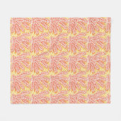 ムギの耳を搭載するオーナメント フリースブランケット (正面(横))