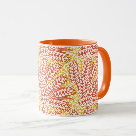 ムギの耳を搭載するオーナメント マグカップ (正面右)