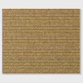 ムギ色の篭織模様の質 ラッピングペーパー (フラット)