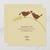 ムギ-サンキューカード-の愛鳥正方形 サンキューカード (正面/裏面)