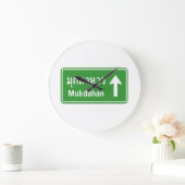 ムクダハン前⚠方タイ道路交通標⚠識 ラージ壁時計 (ホーム)