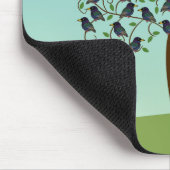 ムクドリのMurmuration マウスパッド (コーナー)