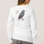 ムクドリは愛すべき鳥 Tシャツ (裏面)