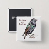 ムクドリは最愛の人です 缶バッジ (正面&裏面)