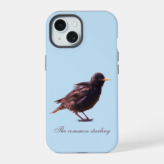ムクドリ iPhone 15ケース (裏面)