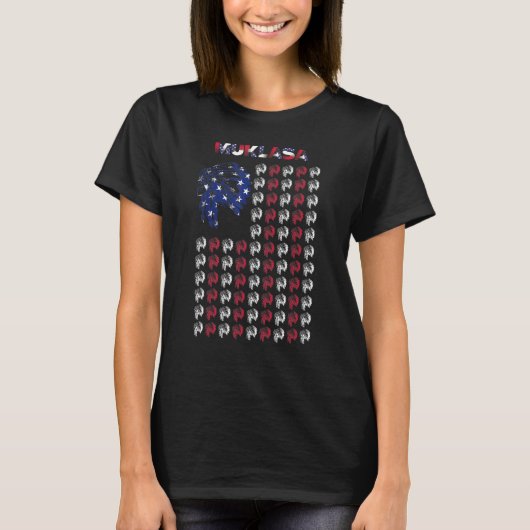 ムクラサ先住民アメリカ合衆国インド連邦主席米国国旗4日 Tシャツ (正面)