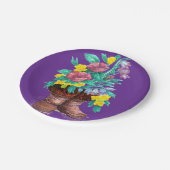 ムクルクブーツ&春フラワーデザイン紙プレート ペーパープレート (アングル)