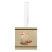 ムクルックスオンオールド紙 キューブオーナメント (正面)