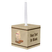 ムクルックスオンオールド紙 キューブオーナメント (裏面アングル)