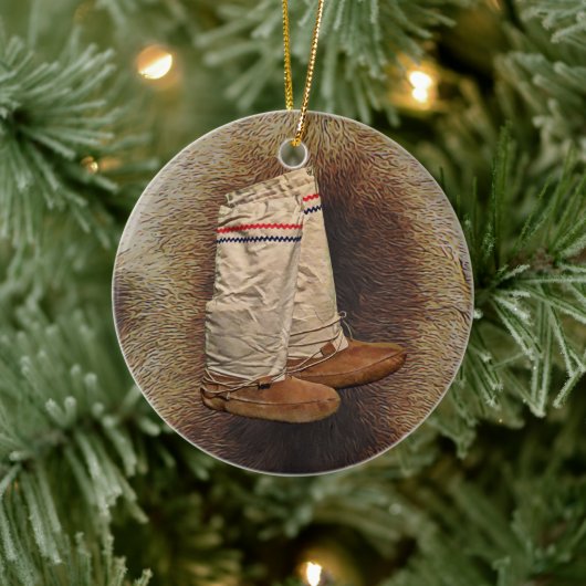 ムクルックスオンカリブーの毛皮 セラミックオーナメント (ツリー)