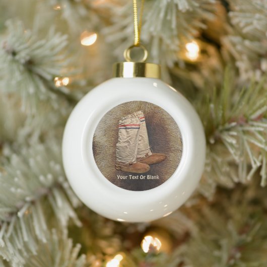 ムクルックスオンカリブーの毛皮 セラミックボールオーナメント (ツリー)