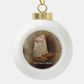 ムクルックスオンカリブーの毛皮 セラミックボールオーナメント (正面)