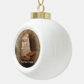 ムクルックスオンカリブーの毛皮 セラミックボールオーナメント (右)