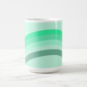 ムグと穏やかな緑のストライプ コーヒーマグカップ (中央)