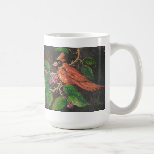 ムグアンヘイズ絵画（鳥）ショウジョウコウカンチョウ コーヒーマグカップ (右)