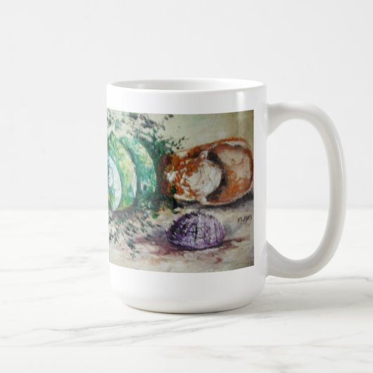 ムグアン絵画ヘイズの貝殻 コーヒーマグカップ (右)