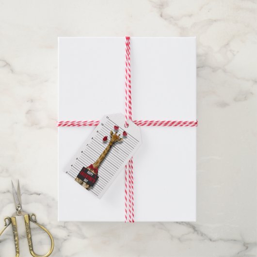 ムグショットおもしろい有罪キリンハッピーバレンタインデー ギフトタグ (より糸付き)