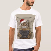 ムグショットキャットクリスマス Tシャツ (正面)