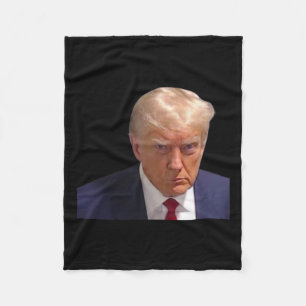 ムグショットトランプ第1写真ドナルド刑務所ムグショットC フリースブランケット