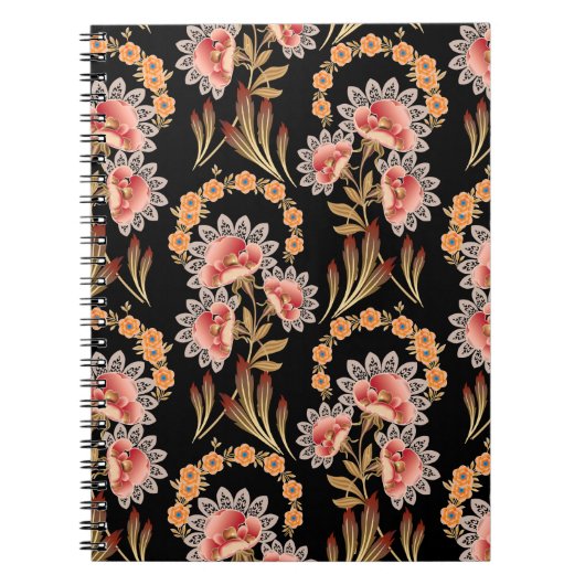 ムグ花文様 ノートブック (正面)