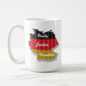 ムグ・ドイツ国旗の統一正義の自由 コーヒーマグカップ (左)