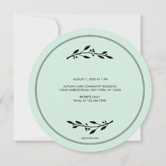 ムケーバートラウンドライスセレモニー招待状 招待状 (裏面)