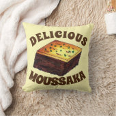 ムサカギリシャ地中海の食品茄子ポテト クッション (ブランケット)