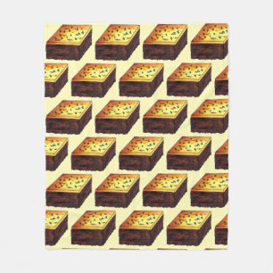 ムサカギリシャ地中海の食品茄子ポテト フリースブランケット