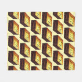 ムサカギリシャ地中海の食品茄子ポテト フリースブランケット (正面(横))