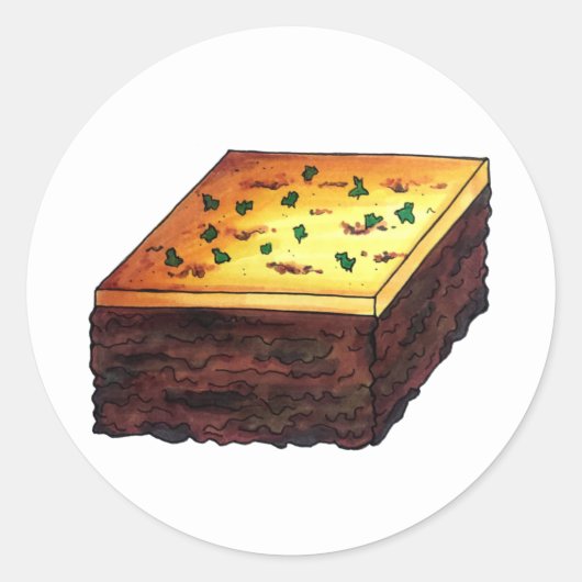 ムサカギリシャ地中海の食品茄子ポテト ラウンドシール (正面)