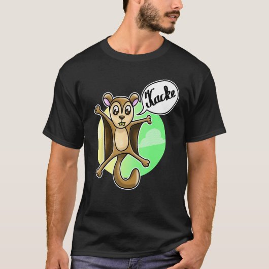 ムササビが呪いの言葉を吐くリスパピー Tシャツ (正面)