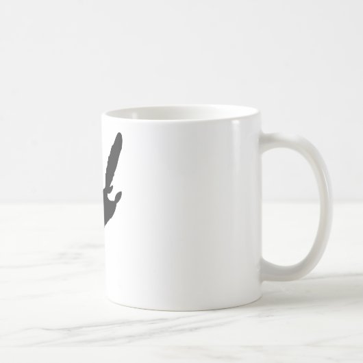 ムササビのシルエット コーヒーマグカップ (右)