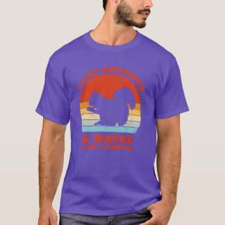 ムササビ好き レトロな夕焼け かわいい女性 Tシャツ
