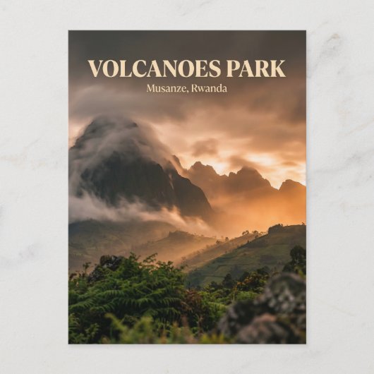 ムサンゼの火山国立公園 ポストカード (正面)