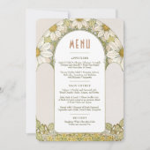 ムシャのダイジー メニュー ウェディング ヴィンテージ アールヌーボー 招待状 (正面)