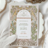 ムシャの「Save the Date」ヴィンテージ アートヌーボー 招待状