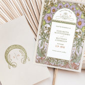 ムシャの「Save the Date」ヴィンテージ アートヌーボー 招待状