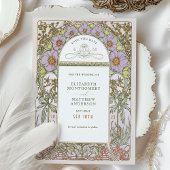 ムシャの「Save the Date」ヴィンテージ アートヌーボー 招待状