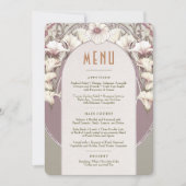 ムシャ風のヴィンテージ・アールヌーボー結婚式招待状 招待状 (正面)